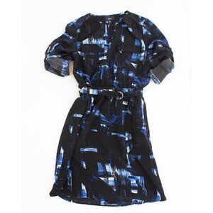 Mossimo Convertible Sleeve Shirt Dress - Black and Blue